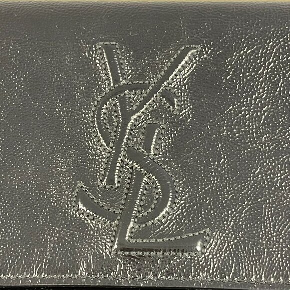 YSL Yves Saint Laurent Black Patent Leather Belle de Jour Clutch Bag - Preowned - Picture 6 of 10